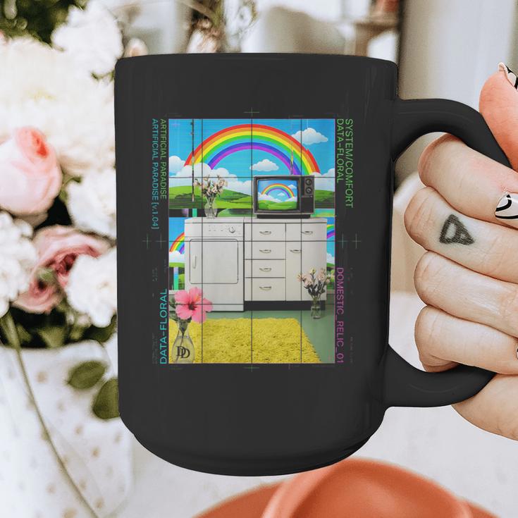 Women's Frutiger Aero Aesthetic Rainbow Glitch Art Graphic Print Coffee Mug Women's Frutiger Aero Aesthetic Rainbow Glitch Art Graphic Print Coffee Mug