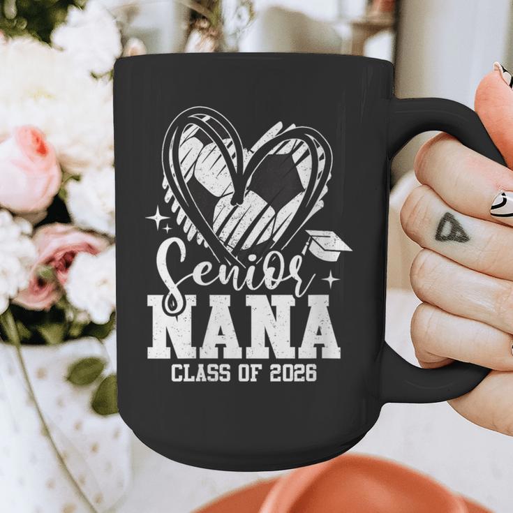 Women's Senior Nana Class Of 2026 Soccer Graduation Heart Graphic Print Coffee Mug