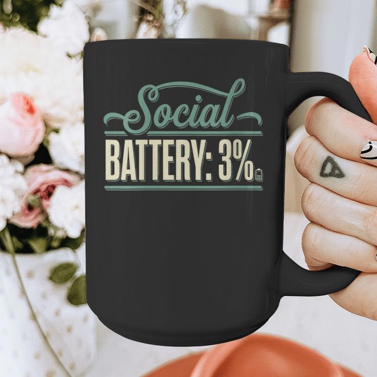 Women's Social Battery 3 Introvert Sarcasm Graphic Print Coffee Mug Women's Social Battery 3 Introvert Sarcasm Graphic Print Coffee Mug