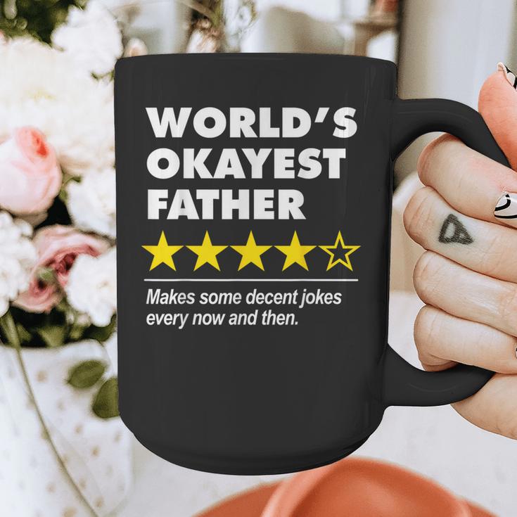 Worlds Okayest Father Dad Joke Review For Fathers Day Graphic Print Coffee Mug