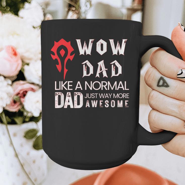 WOW Dad Like a Normal Dad Way More Awesome Tee T-Shirt Graphic Print Coffee Mug
