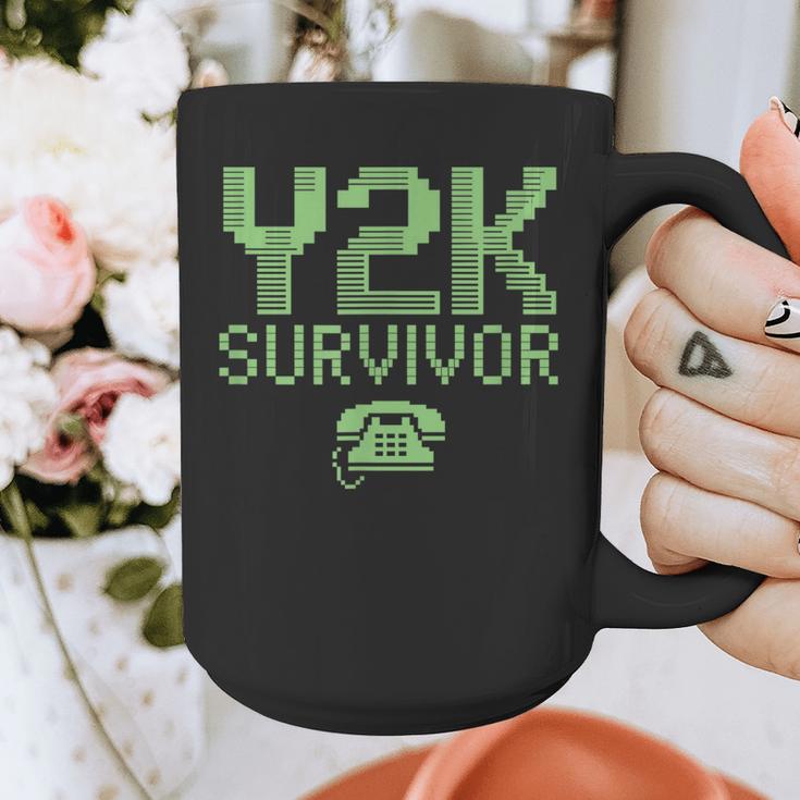 Y2K Survivor 2000s Nostalgia Retro Vintage Nostalgic Graphic Print Coffee Mug