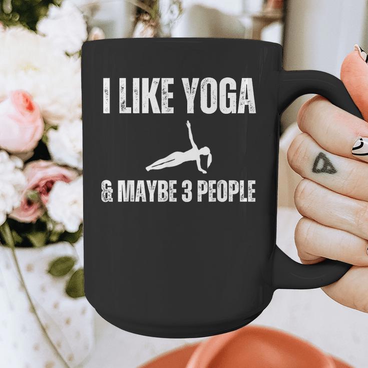 I Like Yoga And Maybe 3 People Introvert Namaste Graphic Print Coffee Mug