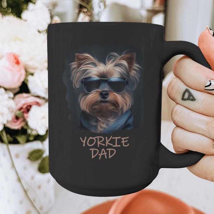 Yorkie Dad Cute Cool Dog In Sunglasses C Graphic Print Coffee Mug