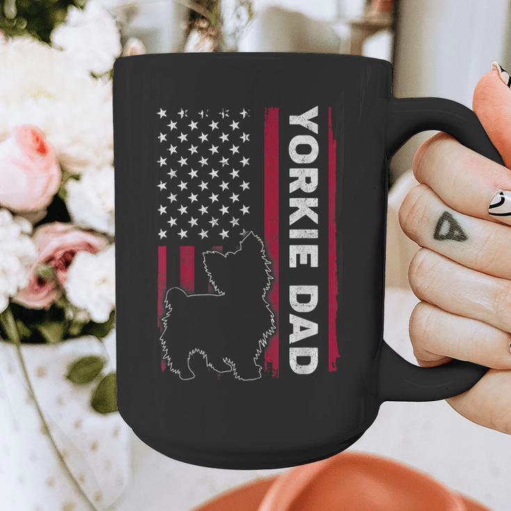 Yorkie Dog Vintage US American Flag Yorkie Dad Fathers Day Graphic Print Coffee Mug Yorkie Dog Vintage US American Flag Yorkie Dad Fathers Day Graphic Print Coffee Mug