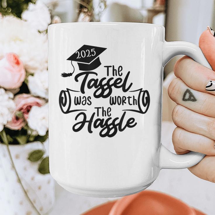 2025 Graduation The Tassel Was Worth The Hassle University Graphic Print Coffee Mug
