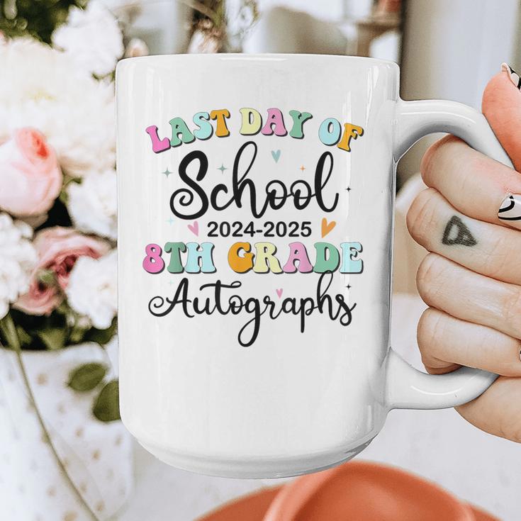 2026 Last Day Of School Autograph 8th Grade Graduation Party Graphic Print Coffee Mug