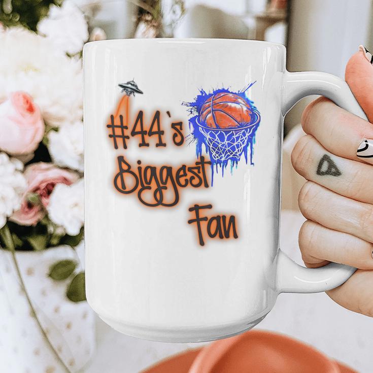44 Biggest Fan Of Basketball Player Number 44 Dad Mom Graphic Print Coffee Mug