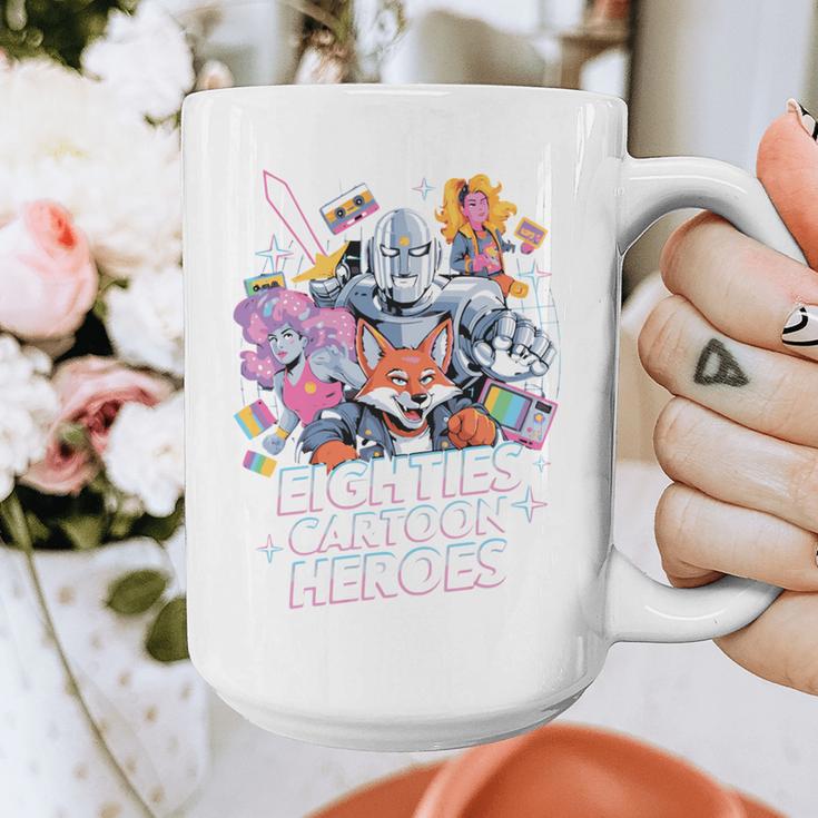 80's Cartoon Heroes Apparel For Retro Nostalgia Fans Graphic Print Coffee Mug 80's Cartoon Heroes Apparel For Retro Nostalgia Fans Graphic Print Coffee Mug
