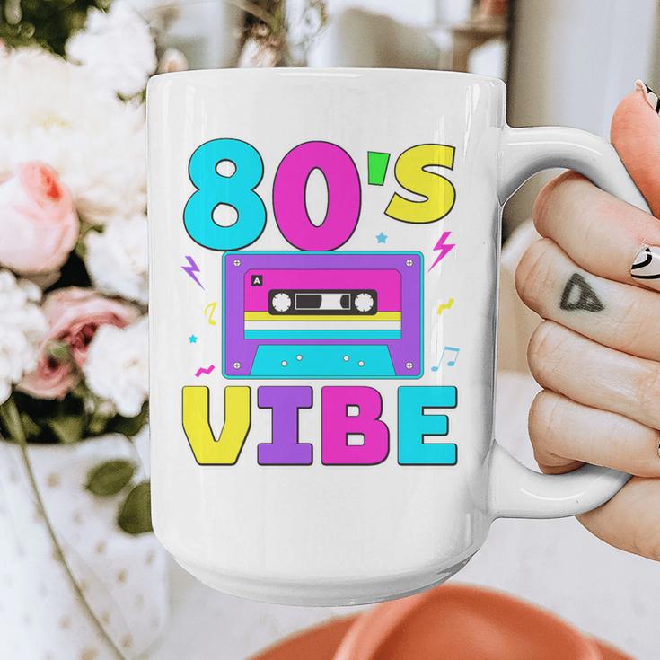 80's Vibe Retro Style Cassette Tape Nostalgia 1980s Party Premium Tri-Blend Graphic Print Coffee Mug