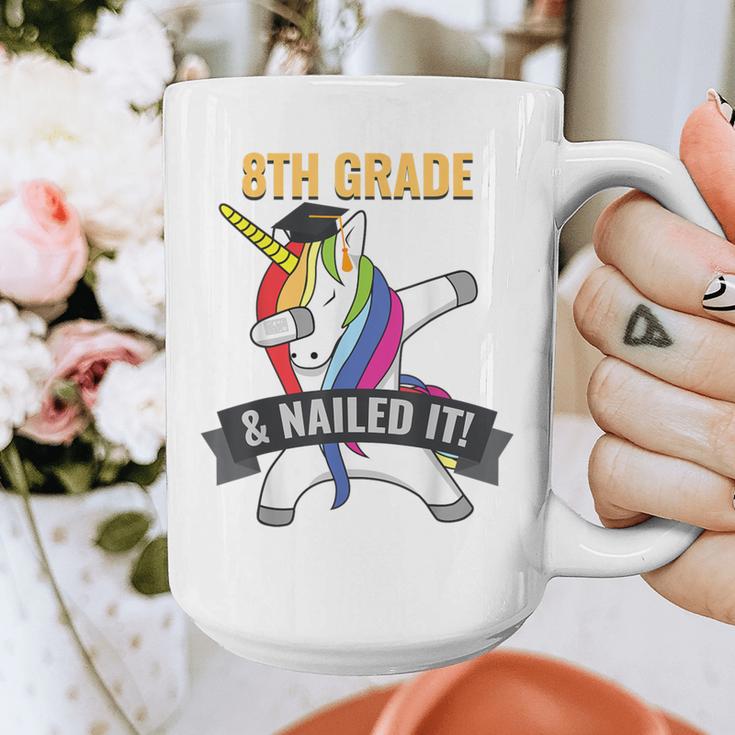 8TH GRADE NAILED IT UNICORN DABBING GRADUATION T-SHIRT Graphic Print Coffee Mug