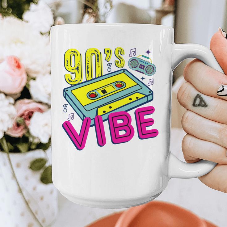 90's Vibe Retro Style Cassette Tape Nostalgia 1990s Party Graphic Print Coffee Mug