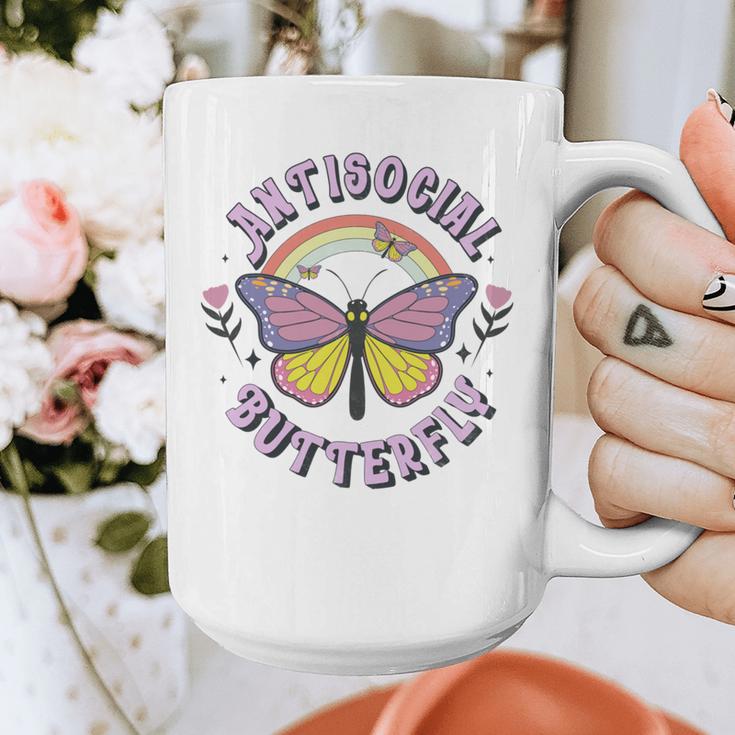 Antisocial Butterfly Tees For Introvert Men Women Girls Graphic Print Coffee Mug