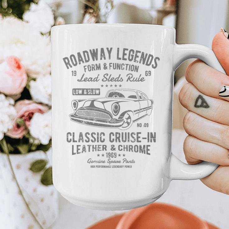 Automotive Nostalgia Classic Car Cruise-In Distressed Premium Tri-Blend Graphic Print Coffee Mug