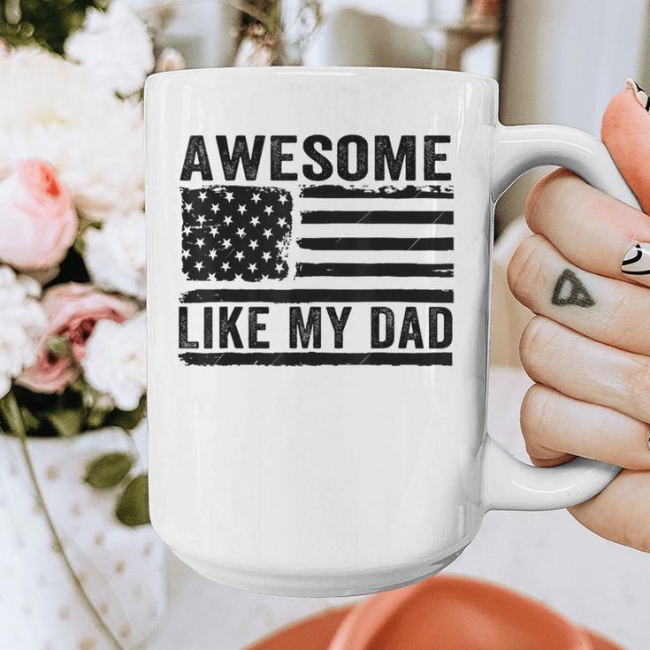 Awesome Like My Dad Fathers Day Usa Flag Dad Husband Family Graphic Print Coffee Mug