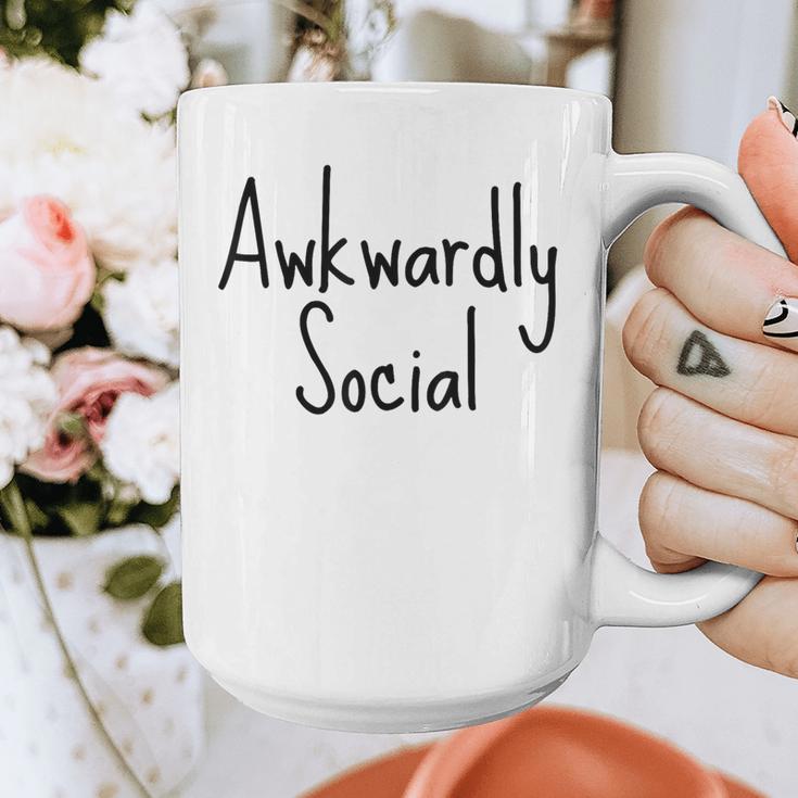 Awkwardly Social Introvert Anxious Socially Awkward Graphic Print Coffee Mug