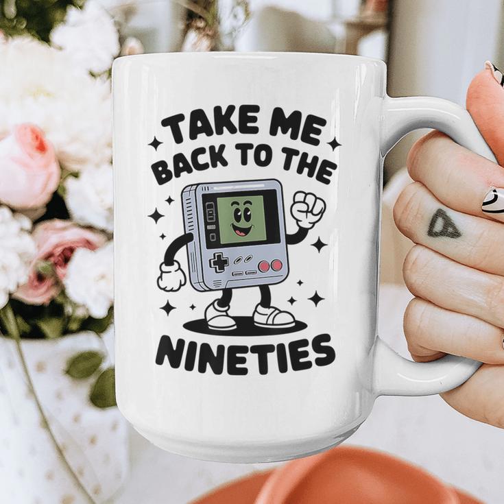 Take Me Back To The Nineties 90's Retro Gamer Nostalgia Graphic Print Coffee Mug