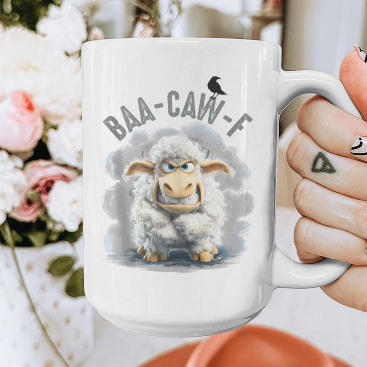 Back Off – Sheep Baa Crow Caw Pun For Introverts Graphic Print Coffee Mug