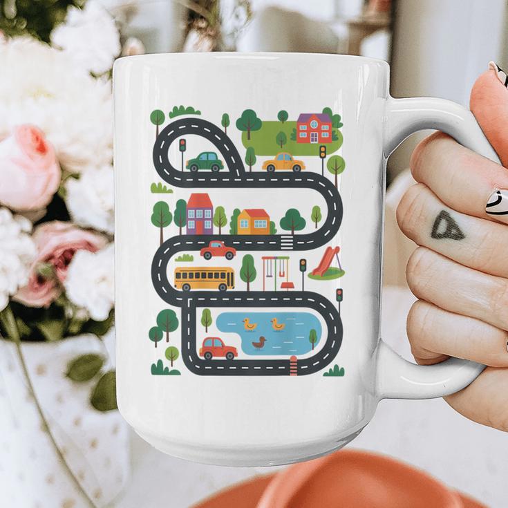 On Back Tired Dads Club Car Race Track On Dad Daddy Graphic Print Coffee Mug On Back Tired Dads Club Car Race Track On Dad Daddy Graphic Print Coffee Mug