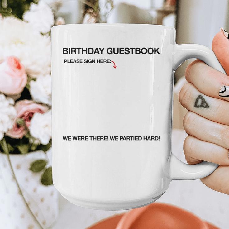 Birthday Guestbook Signable Memory Board Graphic Print Coffee Mug Birthday Guestbook Signable Memory Board Graphic Print Coffee Mug