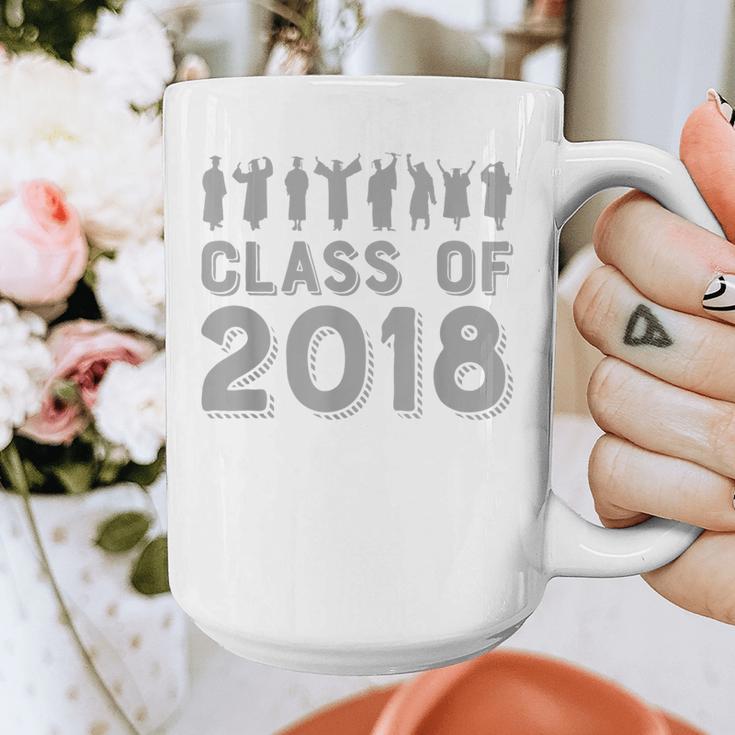 Blue & Grey Class Of 2018 Senior GraduationShirt Graphic Print Coffee Mug