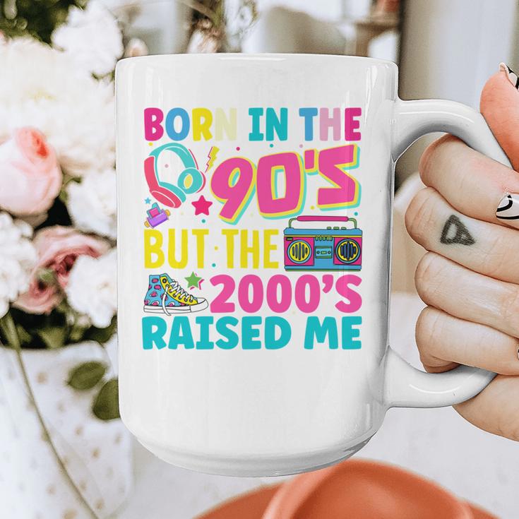 Born In The 90's But The 2000's Raised Me Y2K Nostalgia Graphic Print Coffee Mug