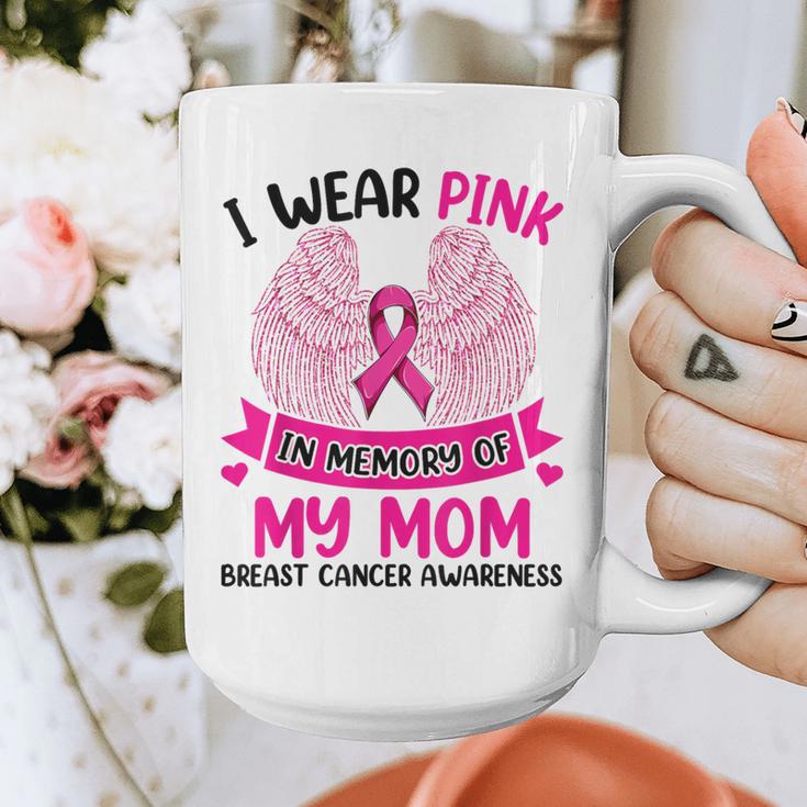 Breast Cancer Wings Shirt I Wear Pink In Memory Of My Mom Graphic Print Coffee Mug