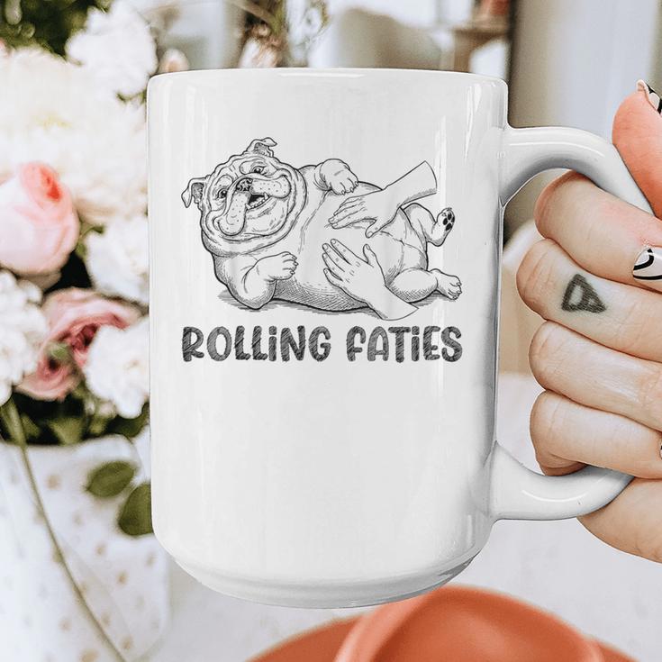 Bulldog Rolling Fatties Dog Mom Dad Owner Graphic Print Coffee Mug Bulldog Rolling Fatties Dog Mom Dad Owner Graphic Print Coffee Mug
