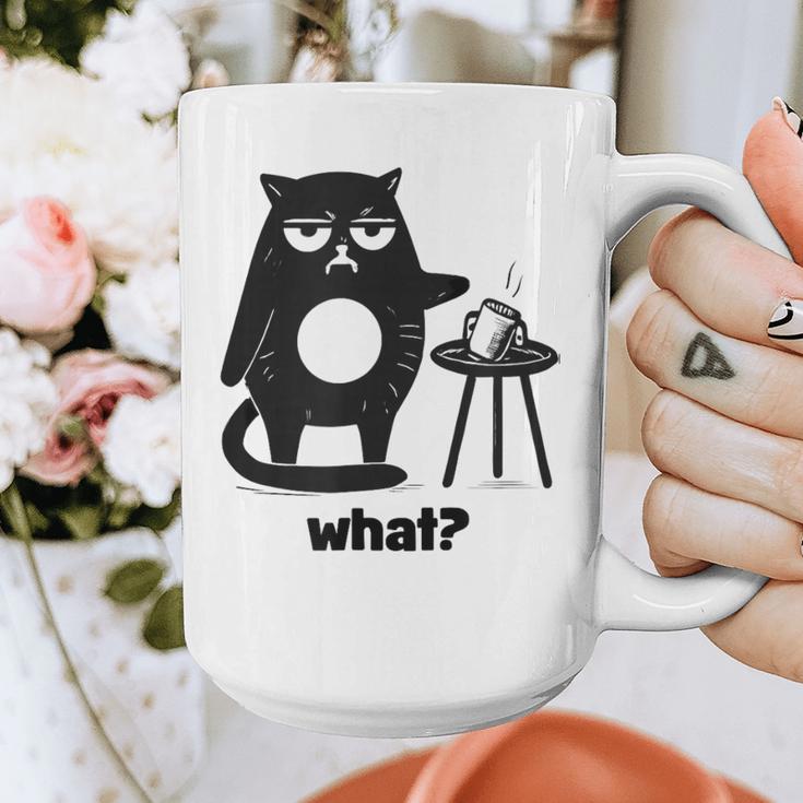 Cat What Humor Introvert Anti-Social Graphic Print Coffee Mug