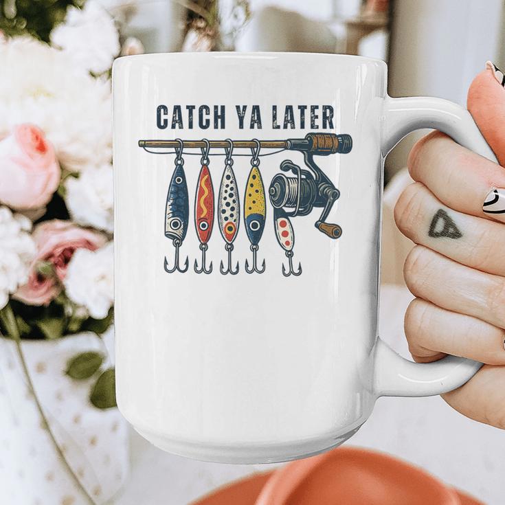 Catch Ya Later Vintage Fishing Lures Outdoor Dad Son Graphic Print Coffee Mug