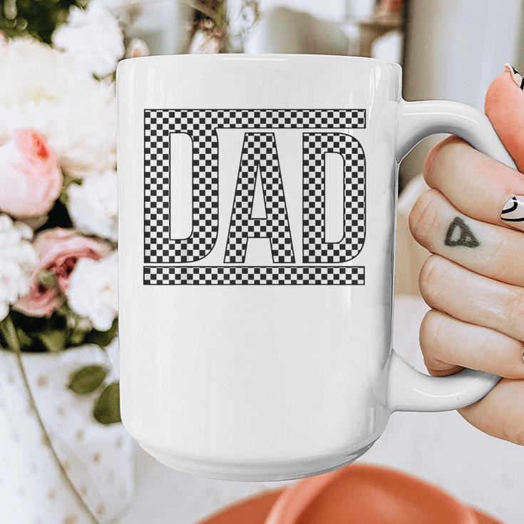 Checkered Dad Father's Day For Dad Family Graphic Print Coffee Mug Checkered Dad Father's Day For Dad Family Graphic Print Coffee Mug
