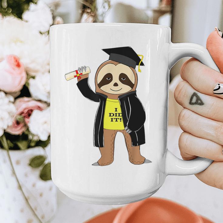 Class Of 2022 Sloth Graduation Masters College High School Graphic Print Coffee Mug