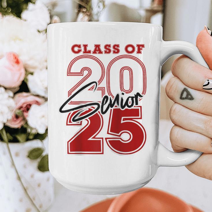 Class Of 2025 Senior 2025 Graduation Red Raglan Baseball Tee Graphic Print Coffee Mug