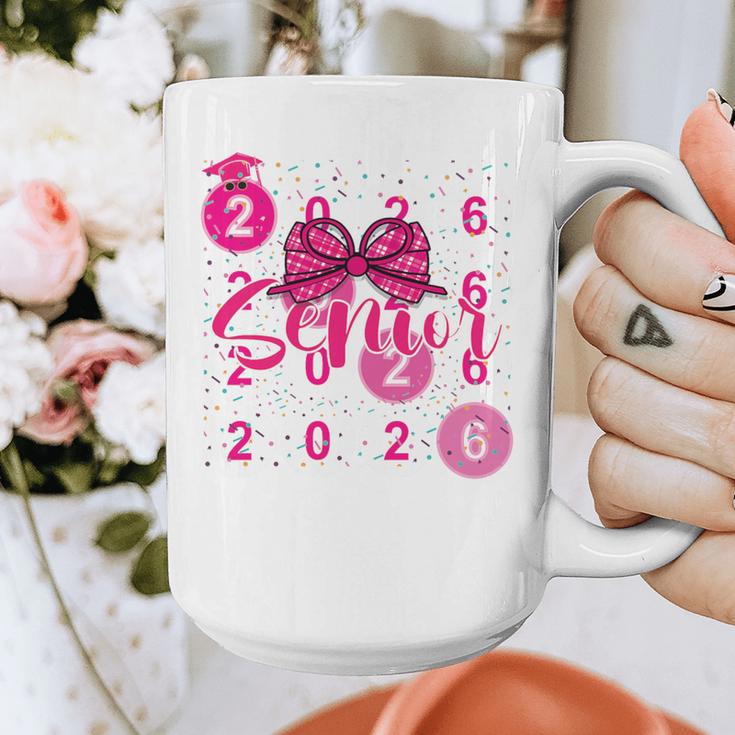 Class Of 2026 Senior Coquette Pink Bow Graduation Family Premium Tri-Blend Graphic Print Coffee Mug
