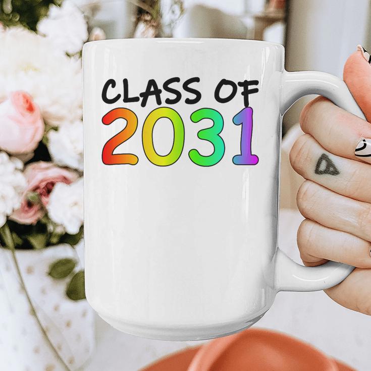Class Of 2031 Pre-K -12th Grade Hand Prints Space Graduation Graphic Print Coffee Mug