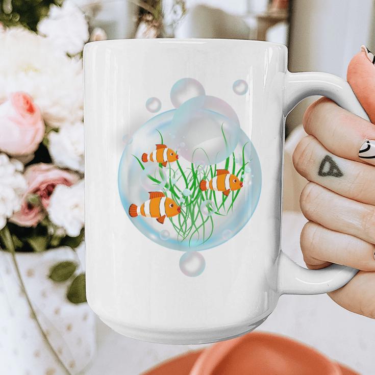 Clownfish Anemonefish Bubbles Water Frutiger Aero Y2K Style Graphic Print Coffee Mug