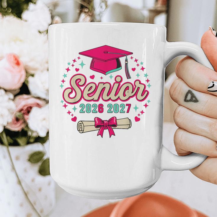 Coquette Pink Bow Senior 2026 2027 Graduation Graphic Print Coffee Mug