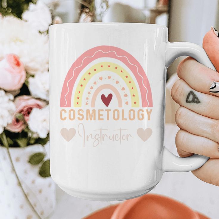 Cosmetology Instructor Cosmetologist Graduation Rainbow Graphic Print Coffee Mug