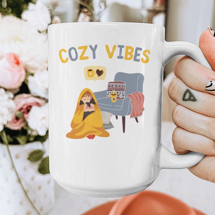 Cozy Vibes Atmospheric Introvert Graphic Print Coffee Mug