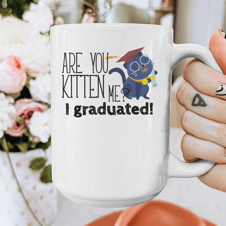 Cute Graduation Cat Masters High School T-Shirt For Men Women Kids Graphic Print Coffee Mug