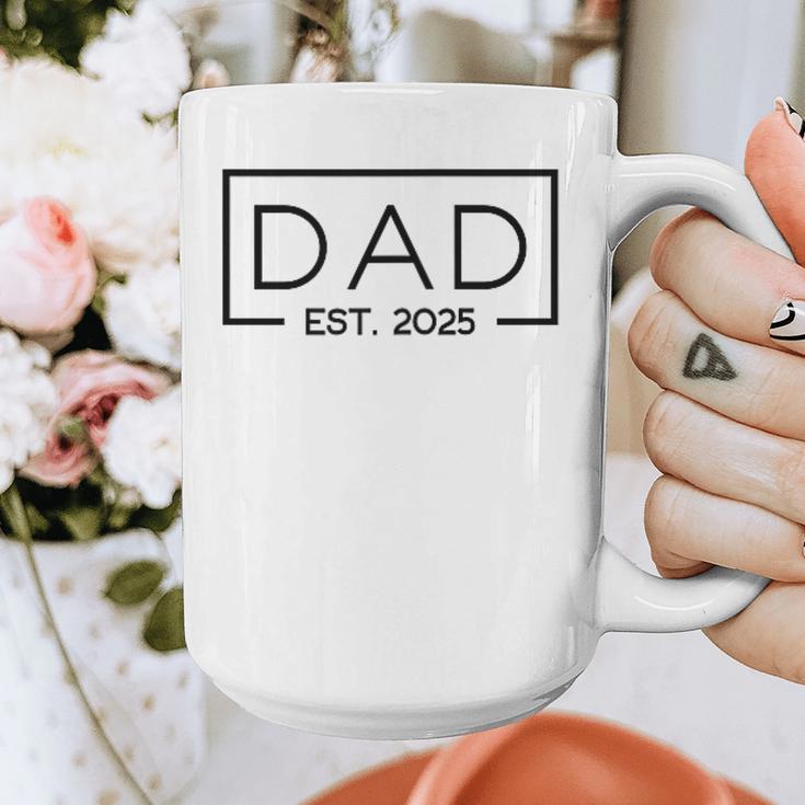 Dad 2025 Father 2025 Dad Since 2025 Dad Est 2025 Graphic Print Coffee Mug
