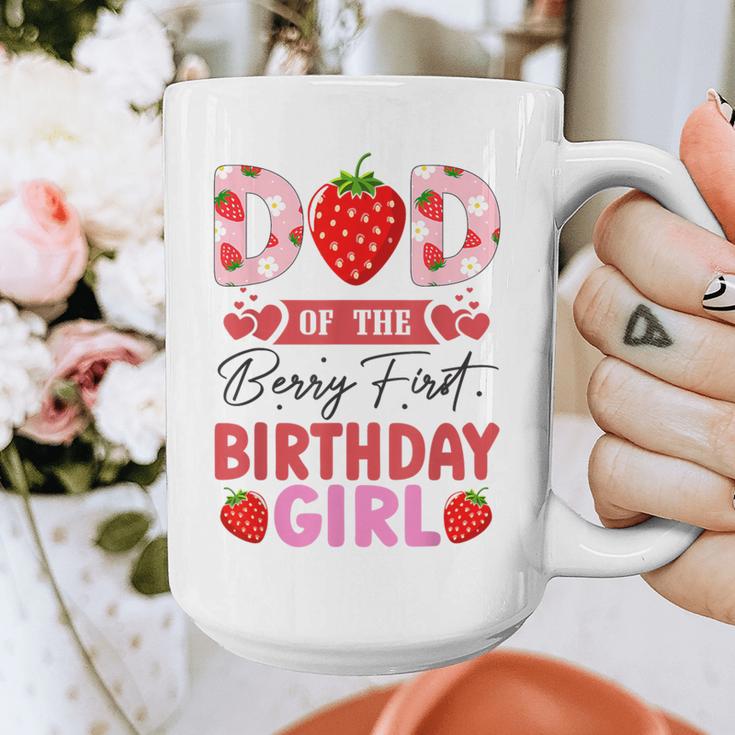Dad Of The Berry First Birthday Girl Sweet Strawberry Graphic Print Coffee Mug