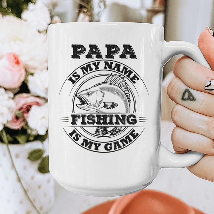 Dad Is My Name Fishing Is My Game Loves Fishing Graphic Print Coffee Mug