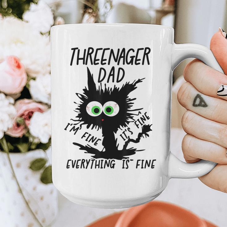 Dad Threenager Dad Daddy Of A Threenager Graphic Print Coffee Mug