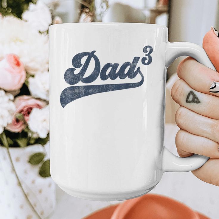 Dad3 Dad Cubed Father Of Three Daddy 3 Third Time Dad Graphic Print Coffee Mug