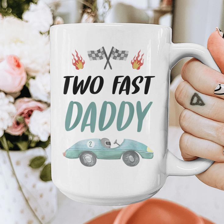 Daddy Dad 2nd Birthday Two Fast Race Car Second Bday Party Graphic Print Coffee Mug