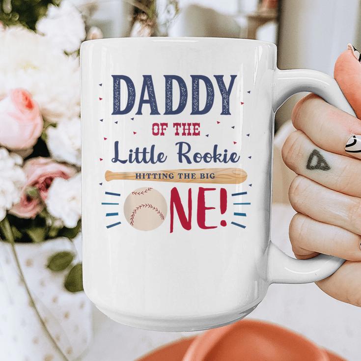 Daddy Dad First Birthday Little Rookie Baseball The Big One Graphic Print Coffee Mug