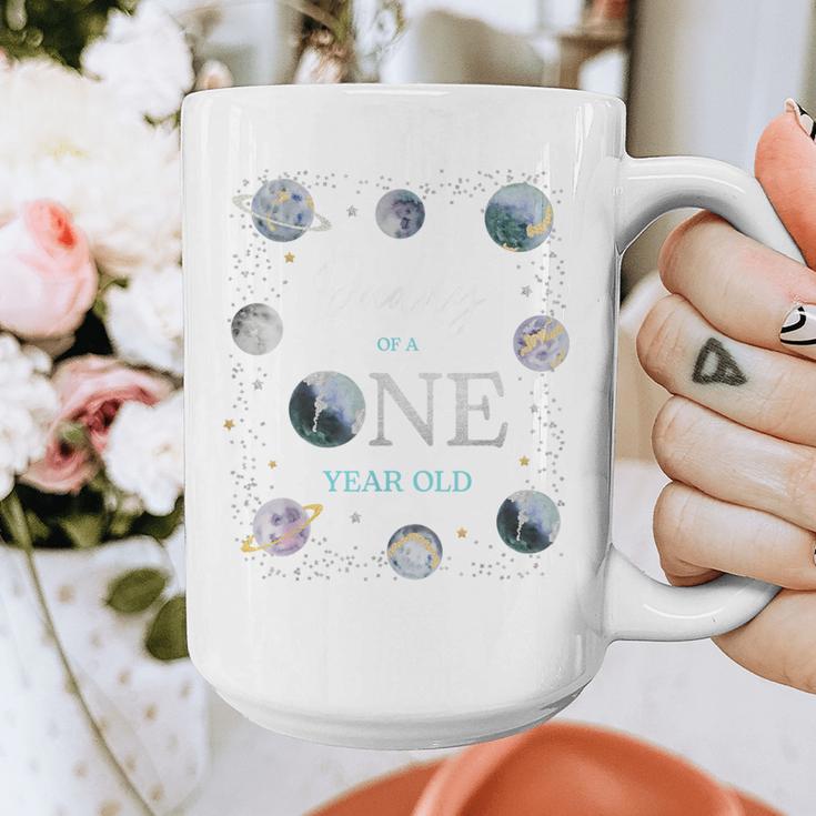 Daddy Houston We Have One Year Old Space Theme 1st Birthday Graphic Print Coffee Mug