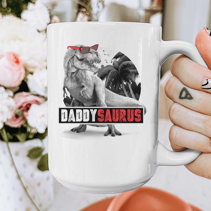Daddysaurus T-Rex Dad Dinosaur Daddy Saurus Fathers Day Graphic Print Coffee Mug