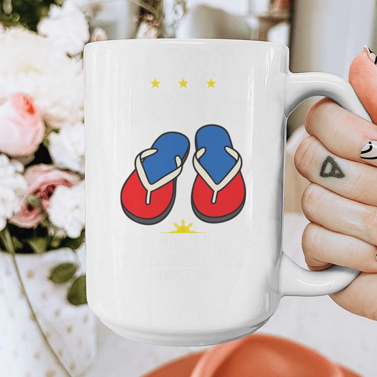 Discipline Arsenal Pinoy Nostalgia Filipino Tsinelas Premium Tri-Blend Graphic Print Coffee Mug
